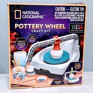 National Geographic Pottery Wheel Craft Kit Kids Beginner Set Excellent